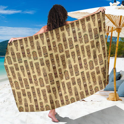 Totem Tiki Style Themed Design Sarong Pareo Wrap
