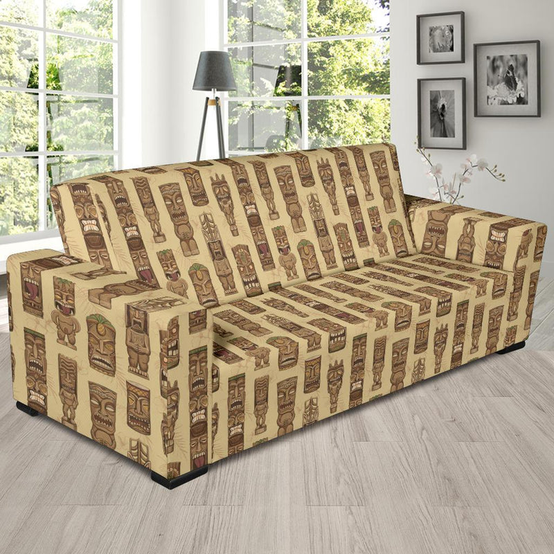 Totem Tiki Style Themed Design Sofa Slipcover-JTAMIGO.COM