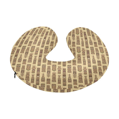 Totem Tiki Style Themed Design U-Shaped Travel Neck Pillow-JTAMIGO.COM