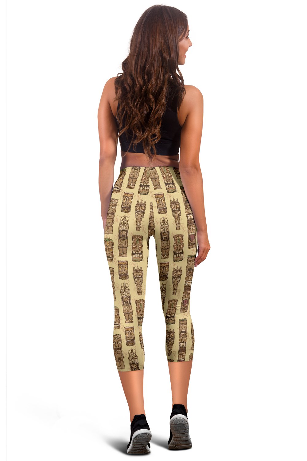 Totem Tiki Style Themed Design Women Capris