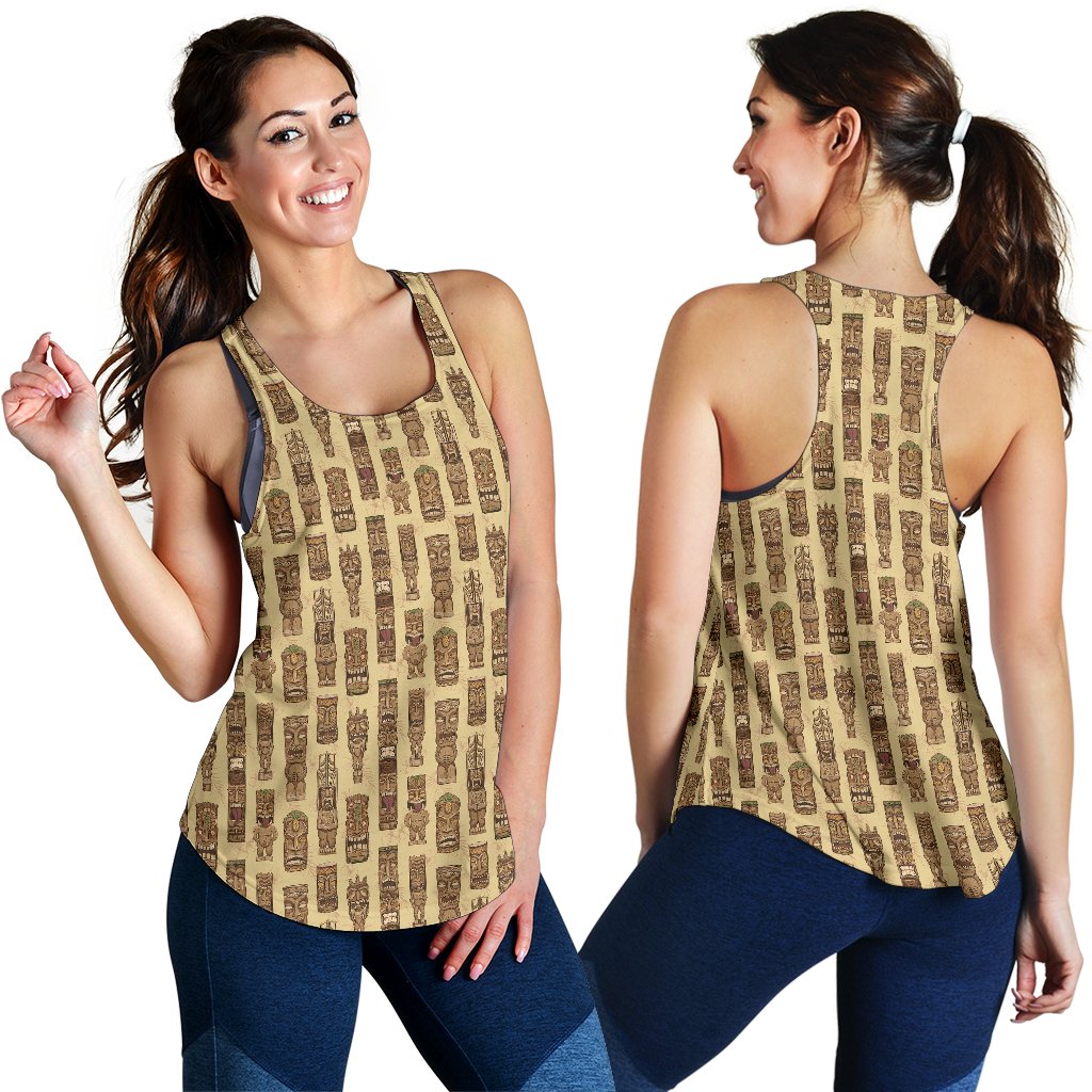 Totem Tiki Style Themed Design Women Racerback Tank Top