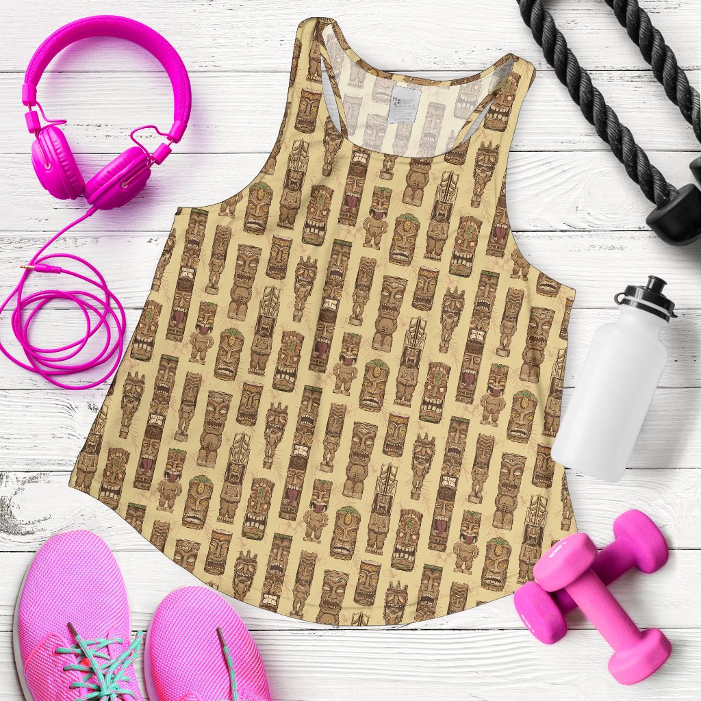 Totem Tiki Style Themed Design Women Racerback Tank Top
