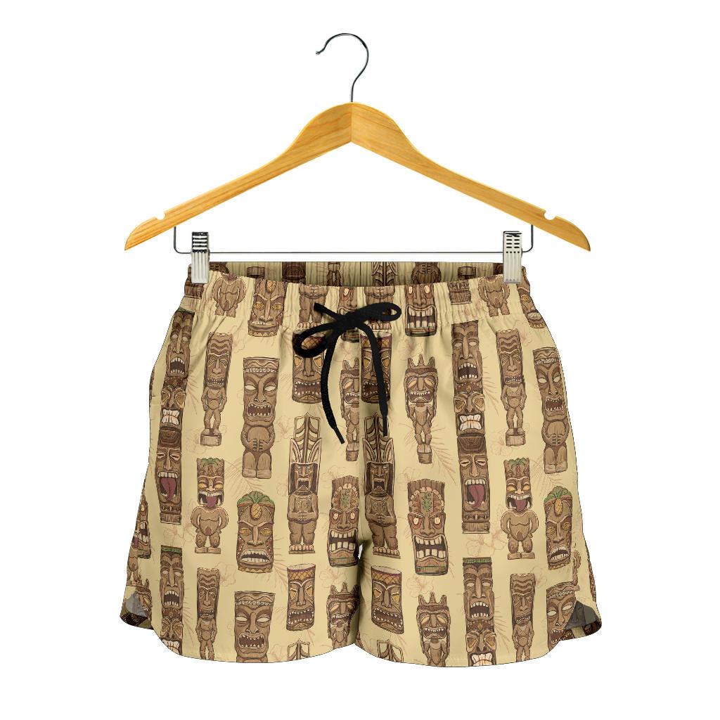 Totem Tiki Style Themed Design Women Shorts-JTAMIGO.COM