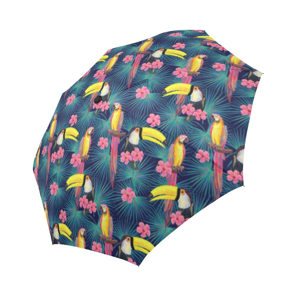 Toucan Parrot Design Automatic Foldable Umbrella