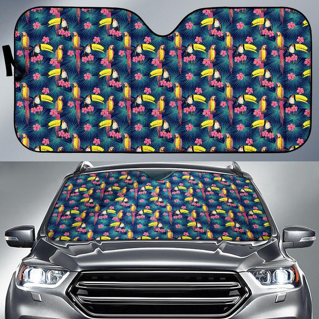 Toucan Parrot Design Car Sun Shade For Windshield