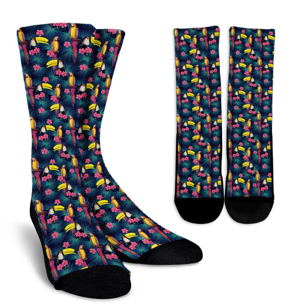 Toucan Parrot Design Crew Socks