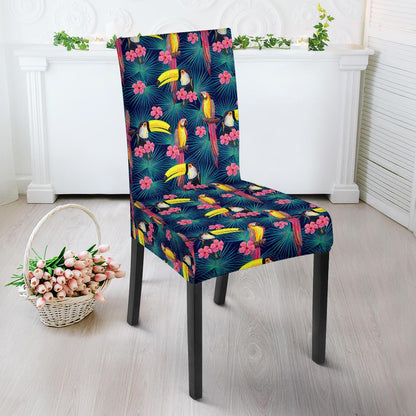 Toucan Parrot Design Dining Chair Slipcover-JTAMIGO.COM