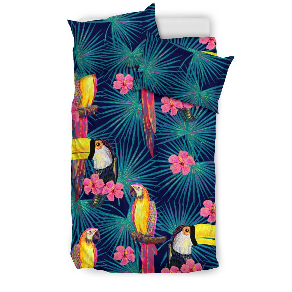 Toucan Parrot Design Duvet Cover Bedding Set