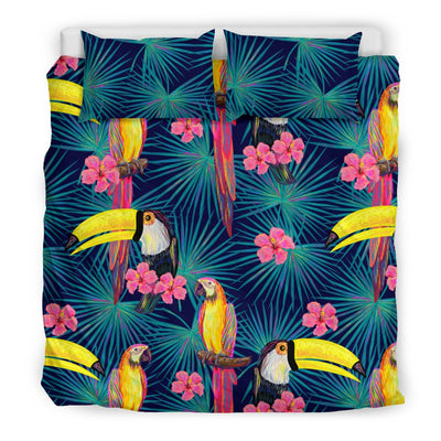 Toucan Parrot Design Duvet Cover Bedding Set