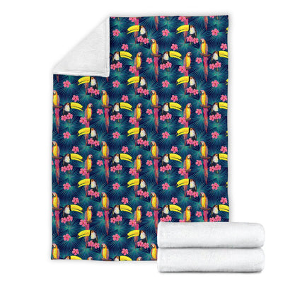 Toucan Parrot Design Fleece Blanket