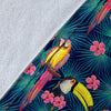 Toucan Parrot Design Fleece Blanket