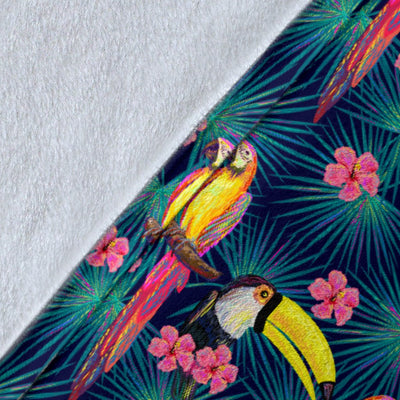 Toucan Parrot Design Fleece Blanket