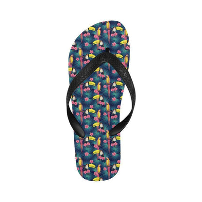 Toucan Parrot Design Flip Flops-JTAMIGO.COM