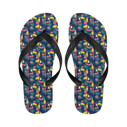 Toucan Parrot Design Flip Flops-JTAMIGO.COM