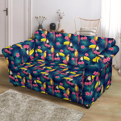 Toucan Parrot Design Loveseat Slipcover-JTAMIGO.COM