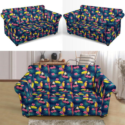Toucan Parrot Design Loveseat Slipcover-JTAMIGO.COM