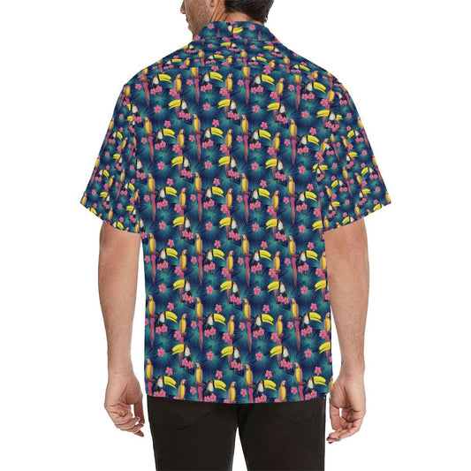Toucan Parrot Design Men Aloha Hawaiian Shirt