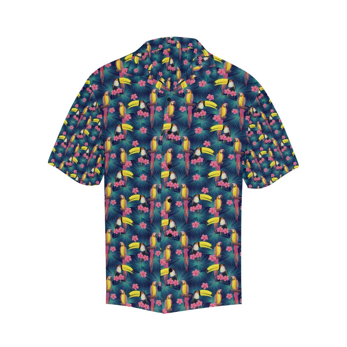 Toucan Parrot Design Men Aloha Hawaiian Shirt