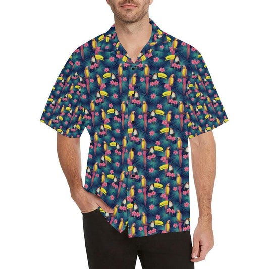 Toucan Parrot Design Men Aloha Hawaiian Shirt
