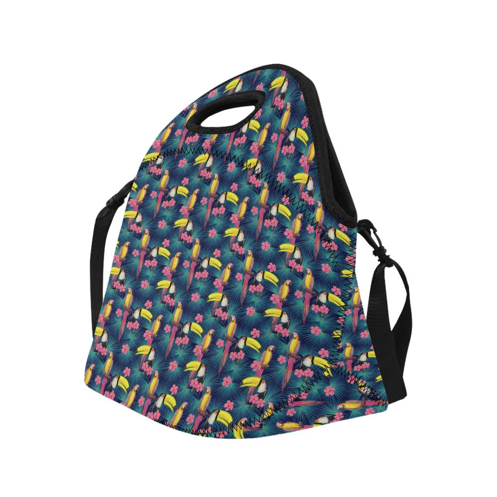 Toucan Parrot Design Neoprene Lunch Bag (Model 1669)(Large)-JTAMIGO.COM