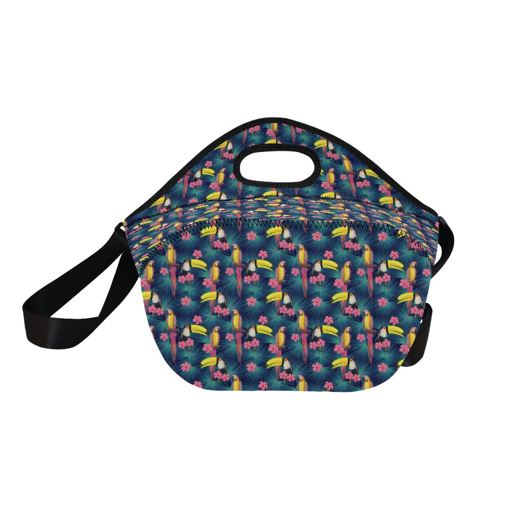 Toucan Parrot Design Neoprene Lunch Bag (Model 1669)(Large)-JTAMIGO.COM