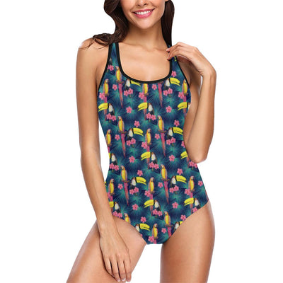 Toucan Parrot Design One Piece Swimsuit-JTAMIGO.COM