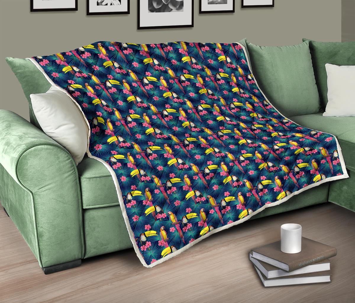 Toucan Parrot Design Premium Quilt-JTAMIGO.COM