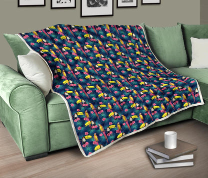 Toucan Parrot Design Premium Quilt-JTAMIGO.COM