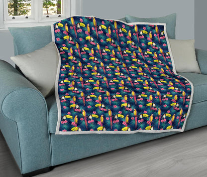 Toucan Parrot Design Premium Quilt-JTAMIGO.COM