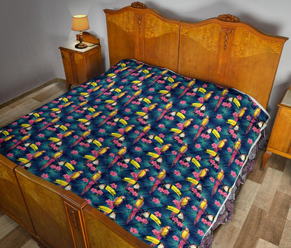 Toucan Parrot Design Premium Quilt-JTAMIGO.COM