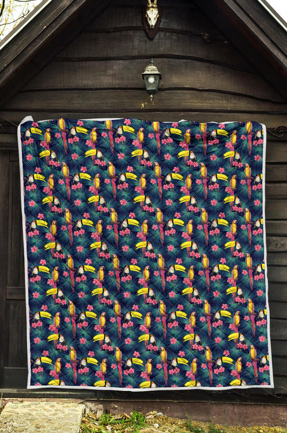 Toucan Parrot Design Premium Quilt-JTAMIGO.COM