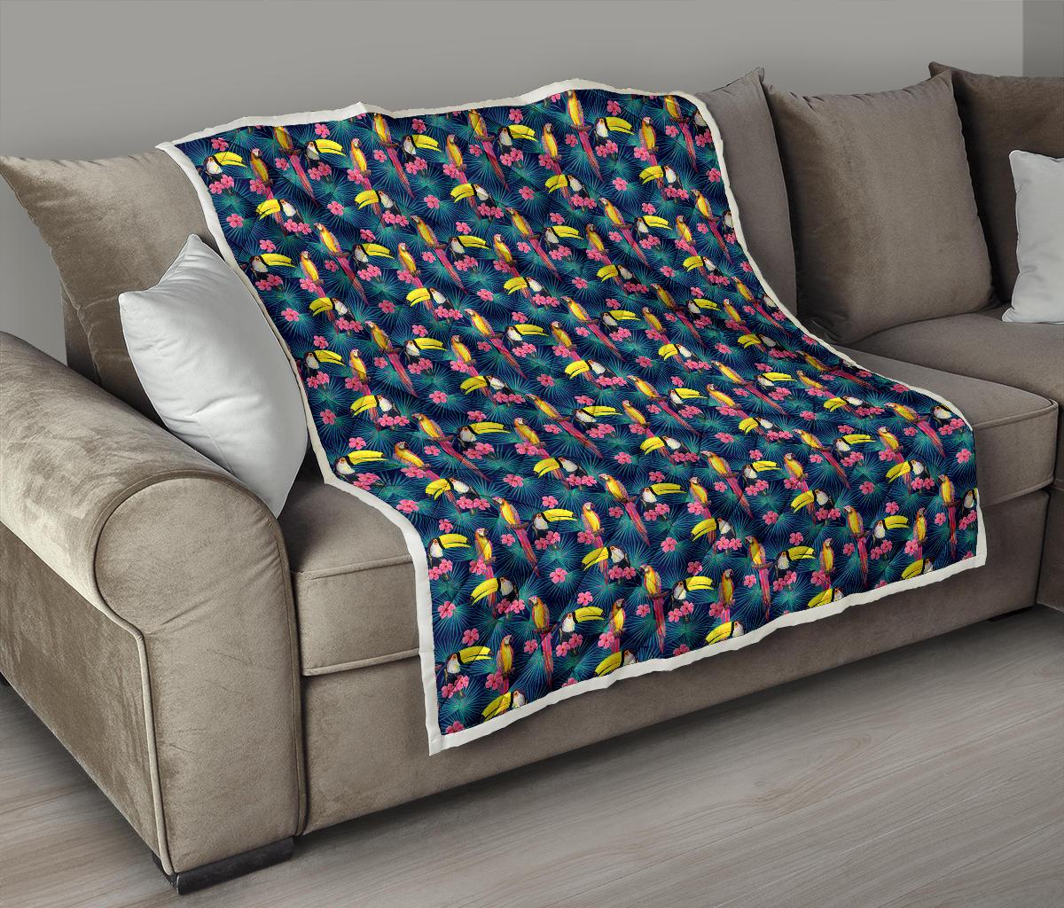Toucan Parrot Design Premium Quilt-JTAMIGO.COM