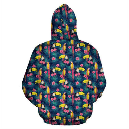 Toucan Parrot Design Pullover Hoodie