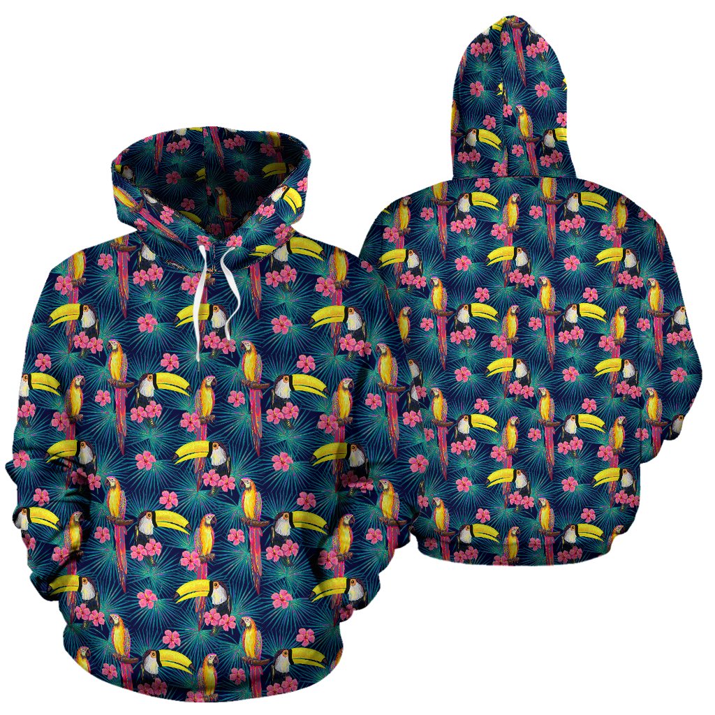 Toucan Parrot Design Pullover Hoodie