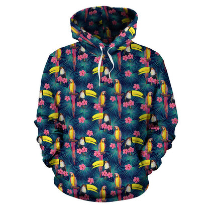 Toucan Parrot Design Pullover Hoodie