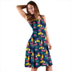 Toucan Parrot Design Sleeveless Dress