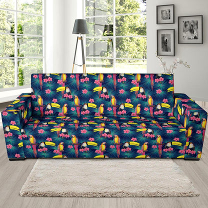Toucan Parrot Design Sofa Slipcover-JTAMIGO.COM