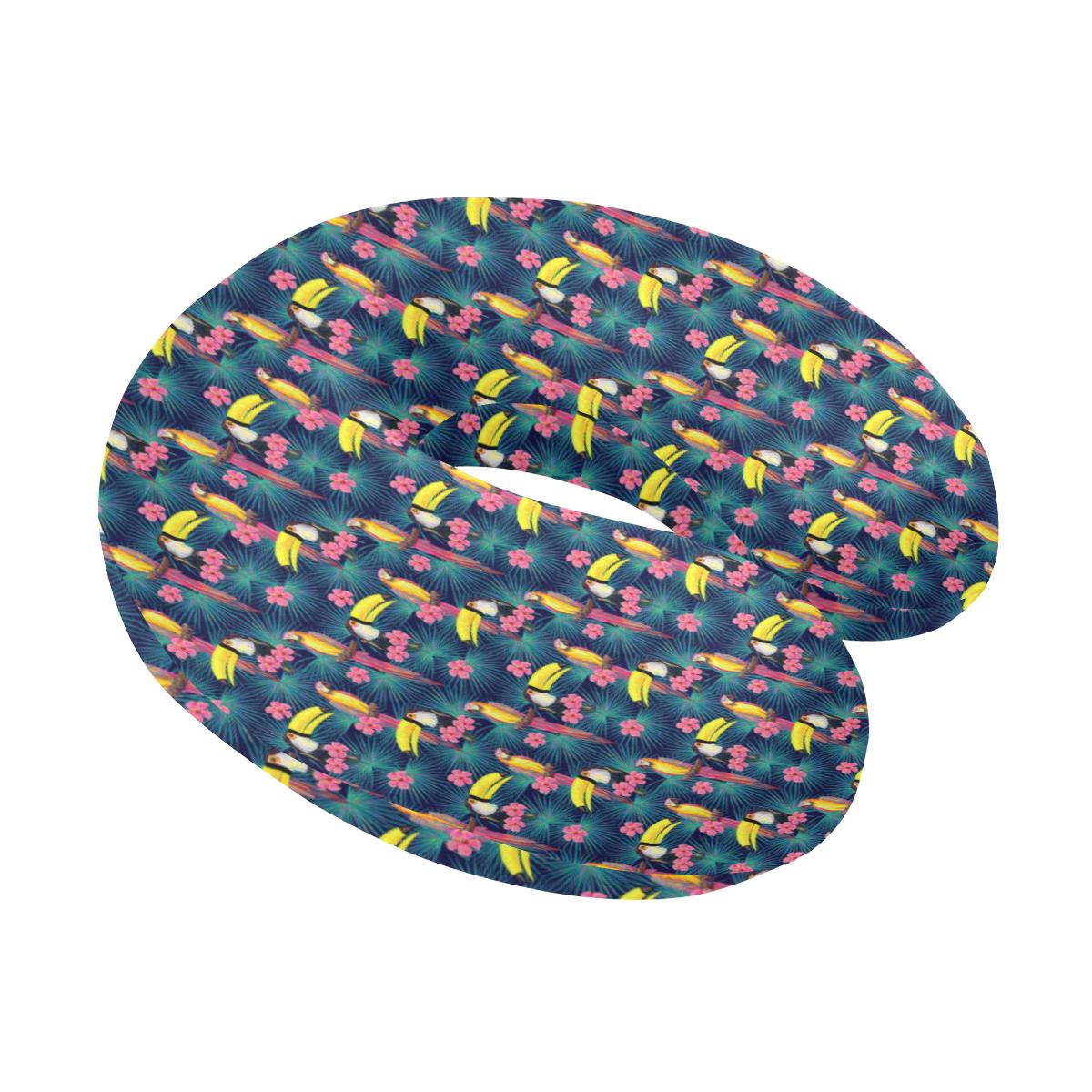 Toucan Parrot Design U-Shaped Travel Neck Pillow-JTAMIGO.COM