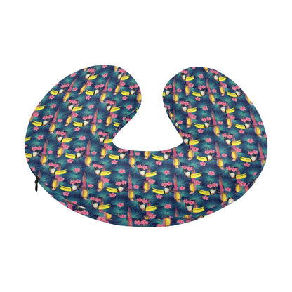 Toucan Parrot Design U-Shaped Travel Neck Pillow-JTAMIGO.COM