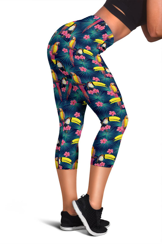 Toucan Parrot Design Women Capris
