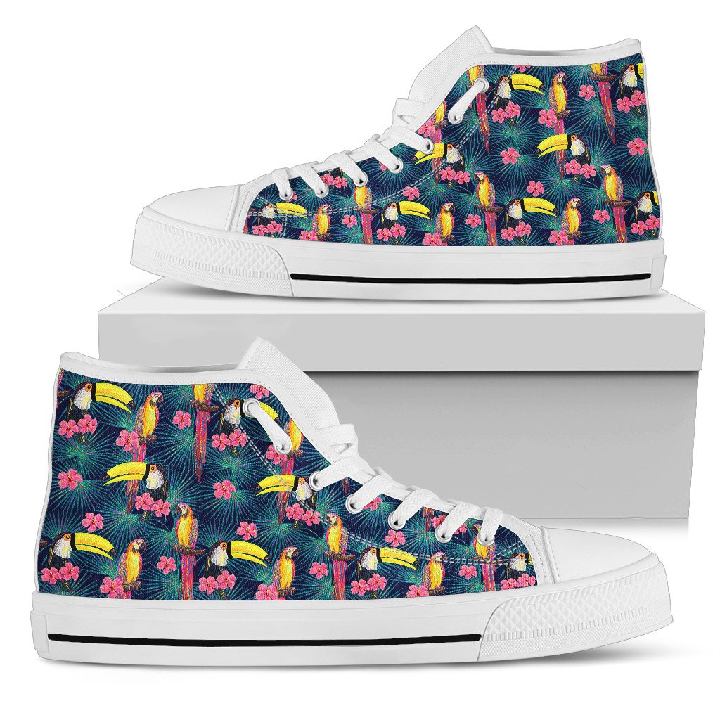 Toucan Parrot Design Women High Top Shoes