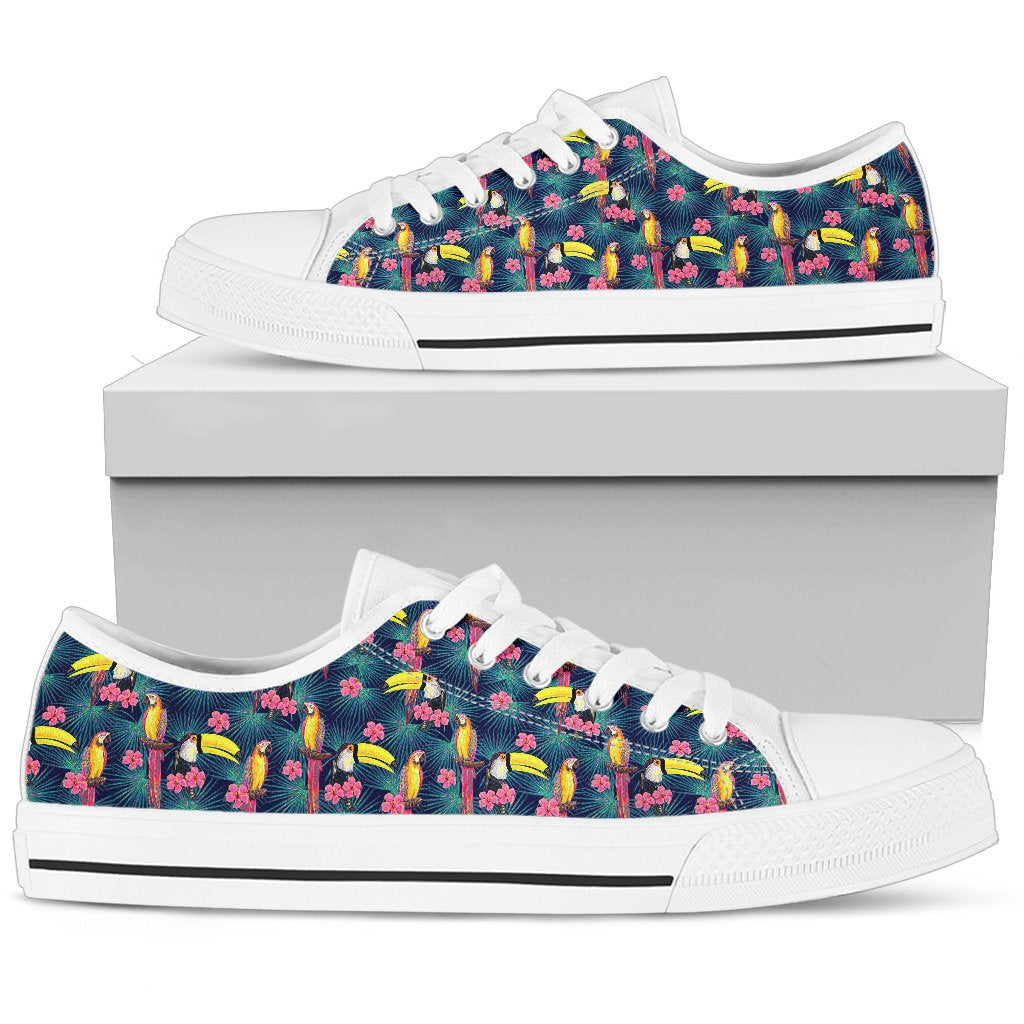 Toucan Parrot Design Women Low Top Shoes-JTAMIGO.COM
