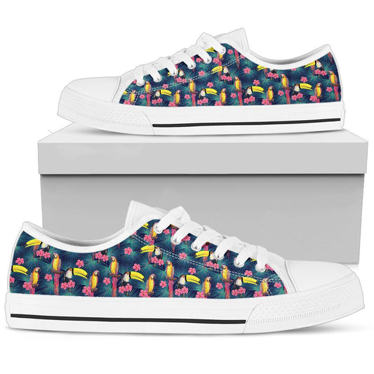 Toucan Parrot Design Women Low Top Shoes-JTAMIGO.COM