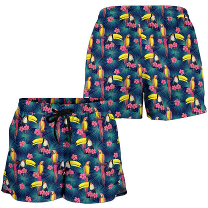 Toucan Parrot Design Women Shorts-JTAMIGO.COM