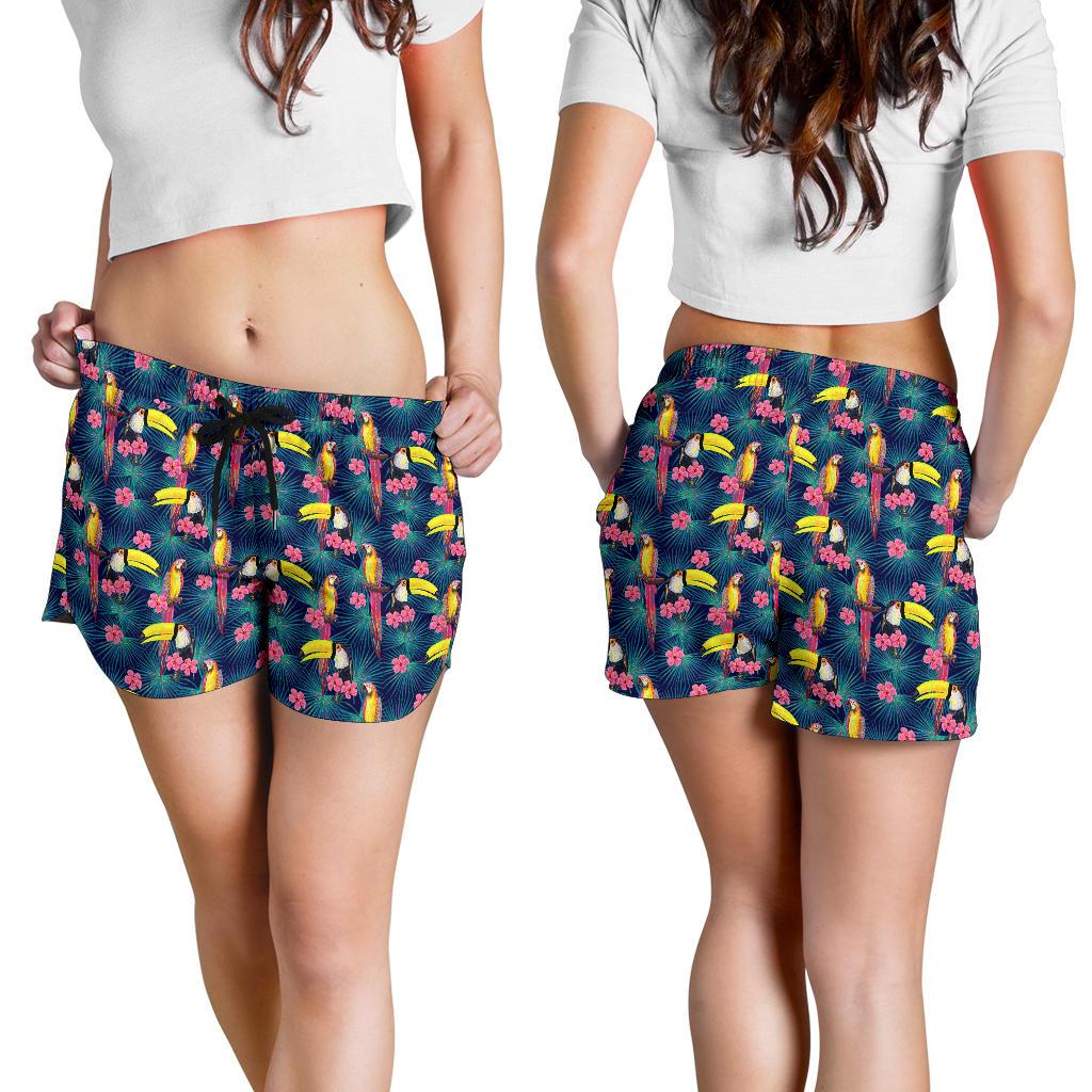 Toucan Parrot Design Women Shorts-JTAMIGO.COM