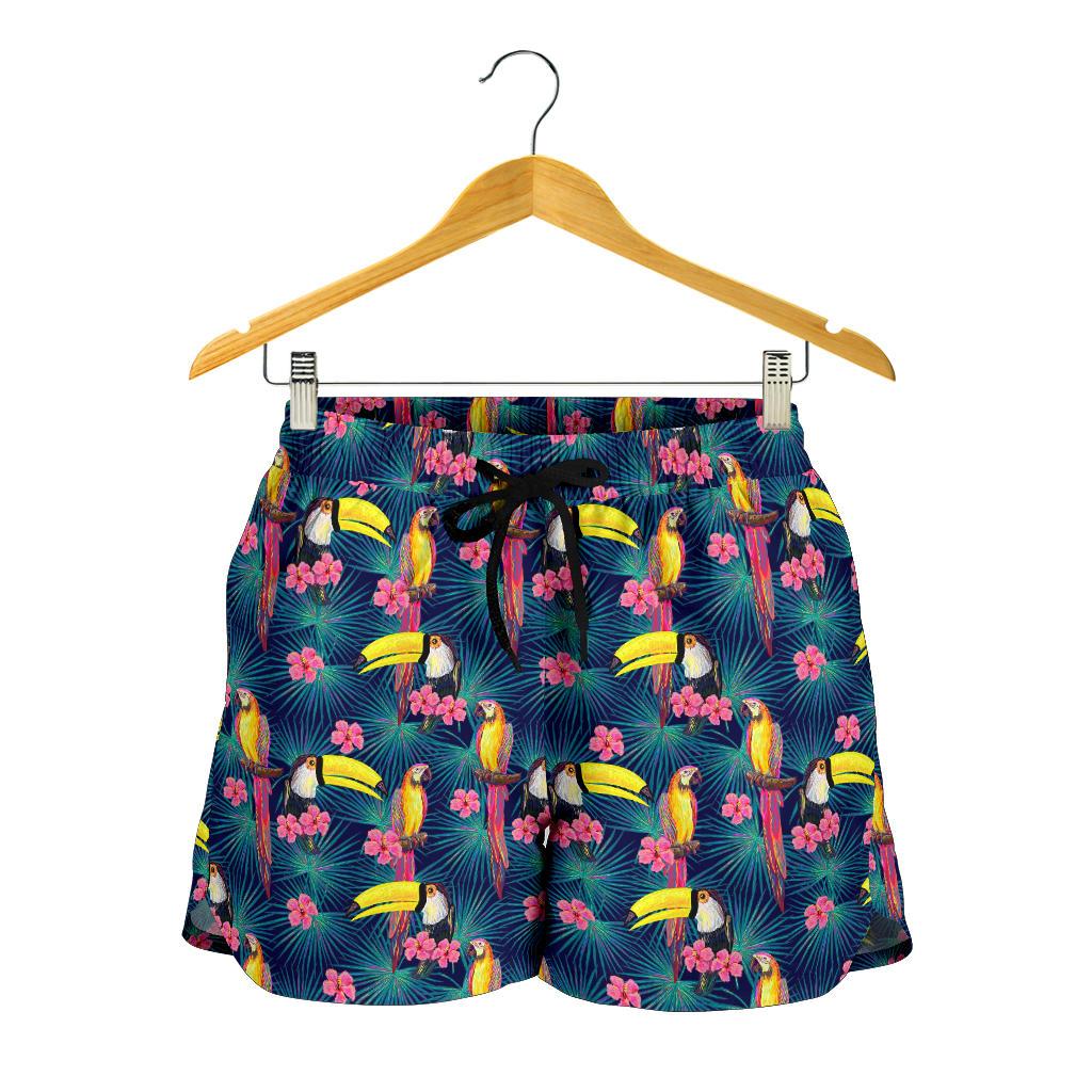 Toucan Parrot Design Women Shorts-JTAMIGO.COM