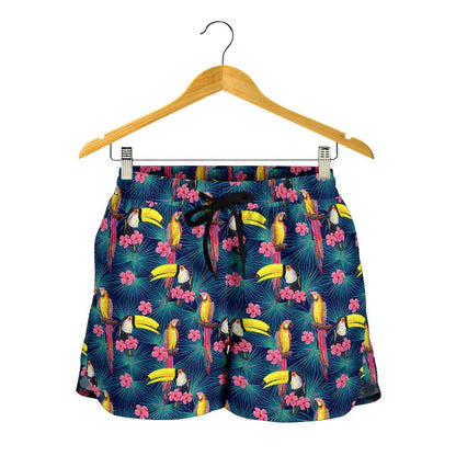 Toucan Parrot Design Women Shorts-JTAMIGO.COM