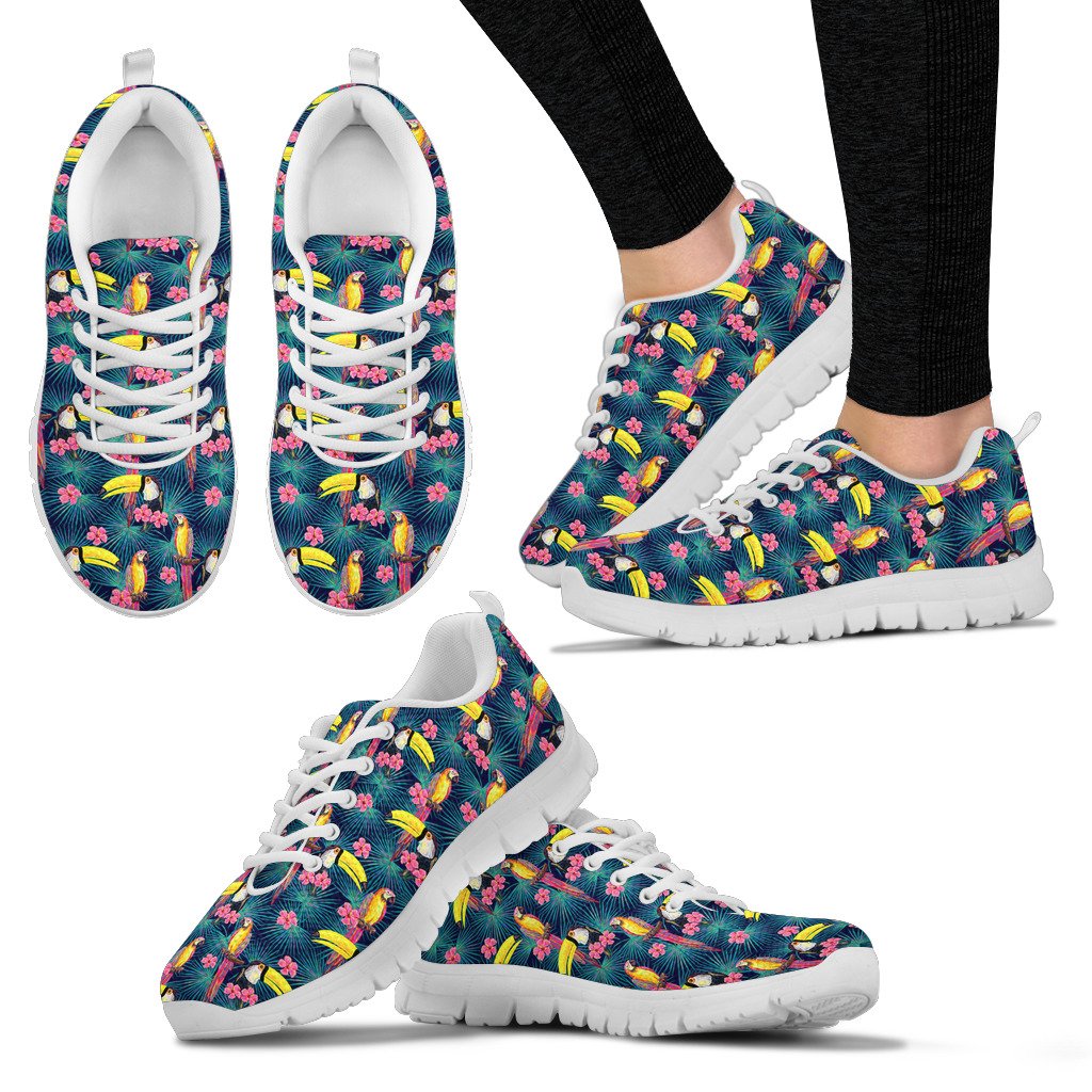 Toucan Parrot Design Women Sneakers Shoes