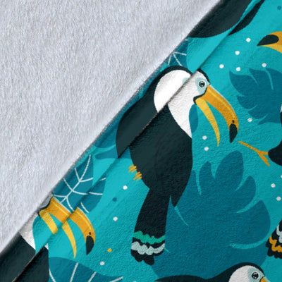 Toucan Parrot Pattern Print Fleece Blanket