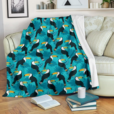 Toucan Parrot Pattern Print Fleece Blanket